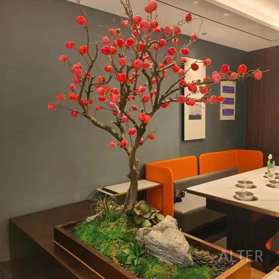 인조 감나무 홍시 모조 가짜 나무 모형 관상목 조화 인조목 2.5x2m - 상세 이미지 3