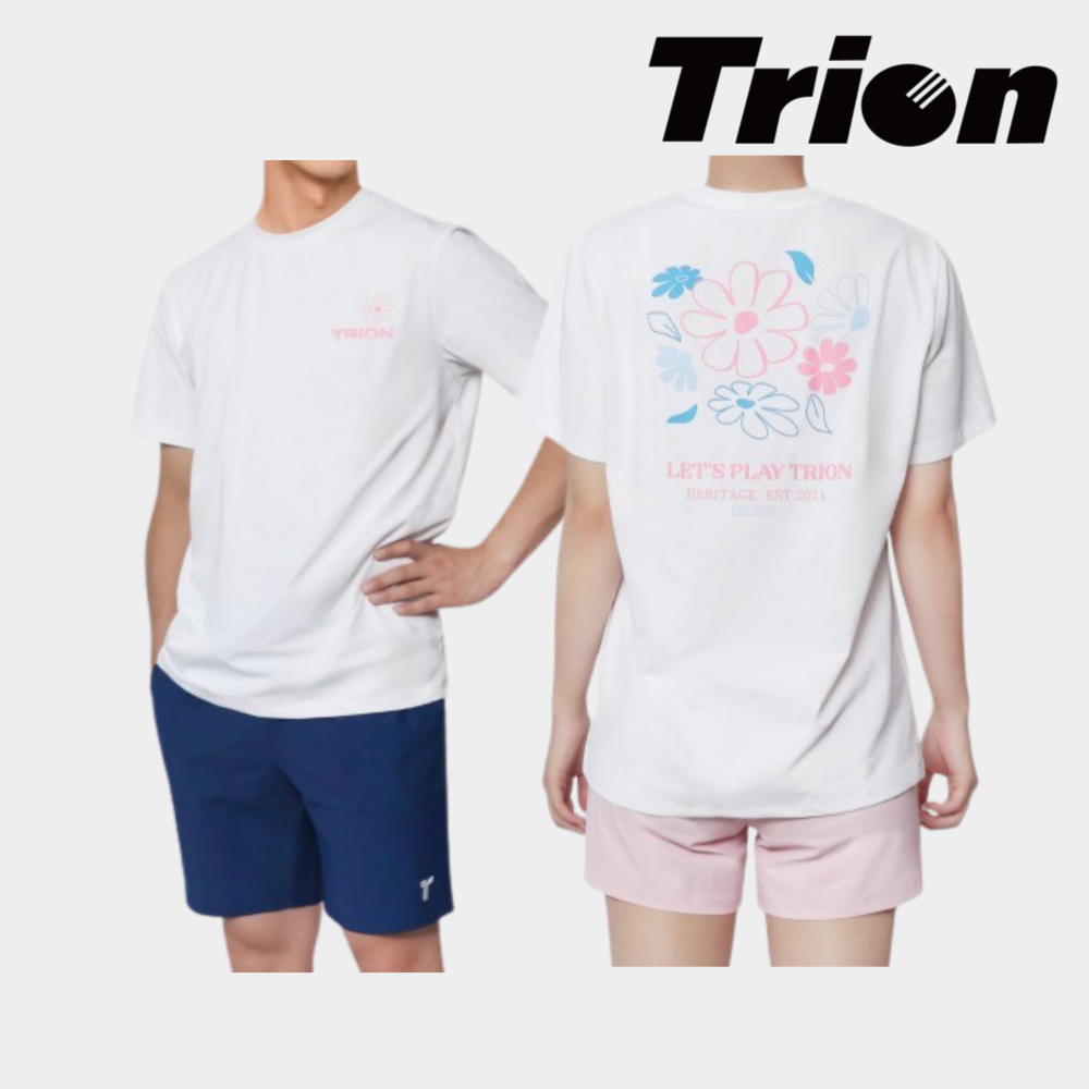 트라이온 배드민턴의류 경기복 블루밍 라운드 티셔츠 배드민턴복 - 메인 이미지