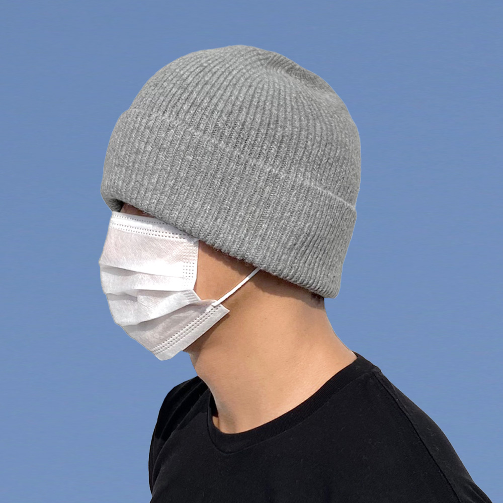 64cm 울 80% 빅사이즈 숏비니 대두 큰 모자 니트 남자 여자 겨울 무지 골지