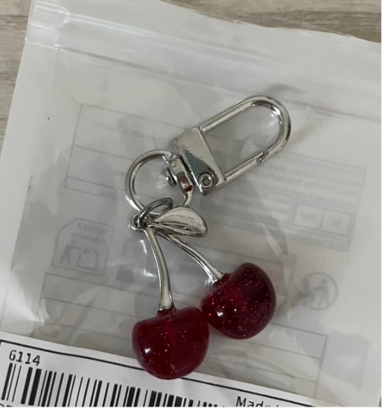 미니 체리키링 실버 mini cherry bag charm - 상세 이미지 3
