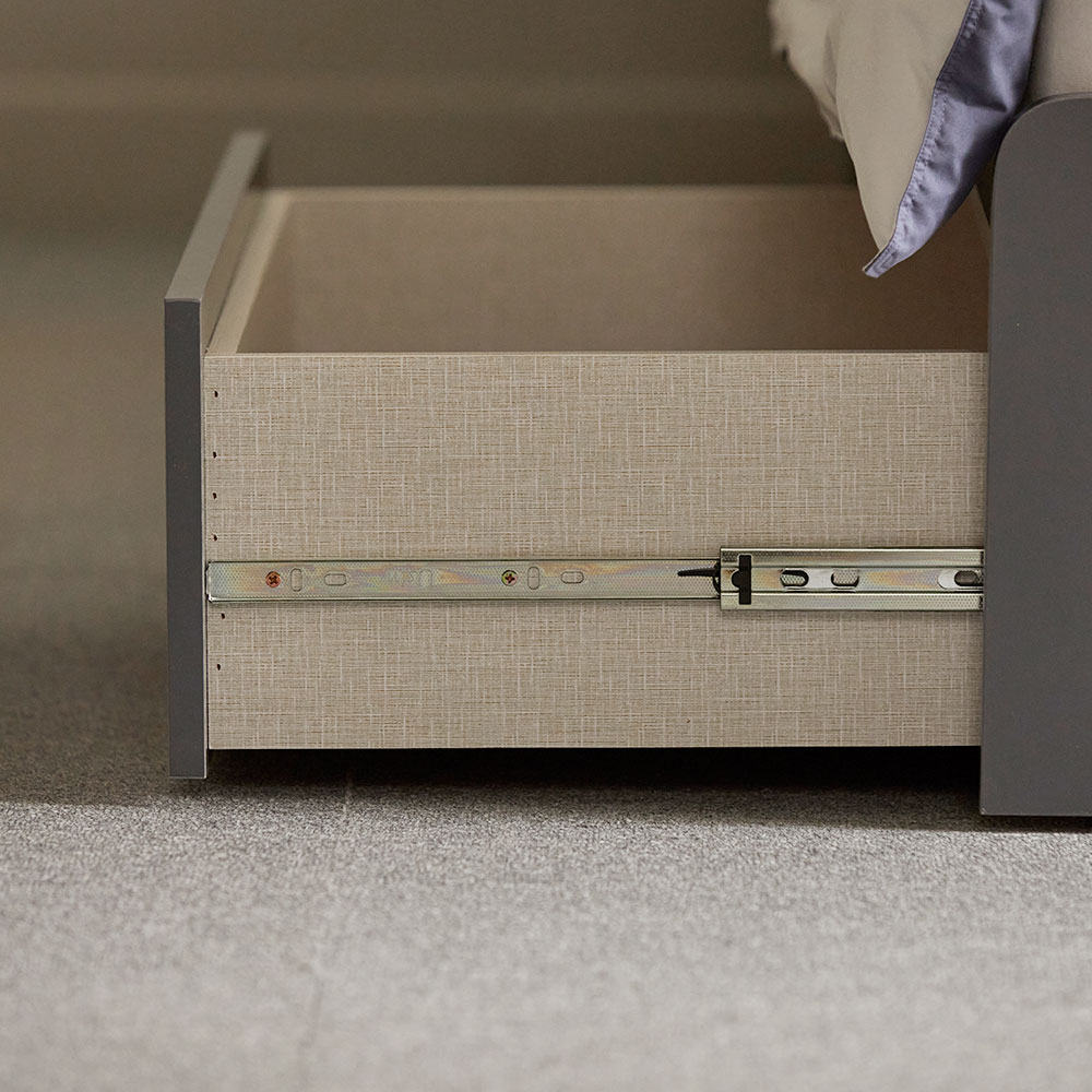 장인가구 메이비 LED 직선헤드 수납 침대프레임 싱글 S (높이230) 상세 이미지 5