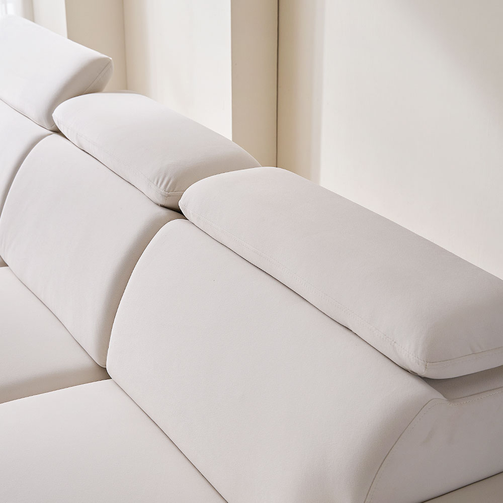 장인가구 컴피 기능성 아쿠아텍스 패브릭 헤드틸팅 3인 소파