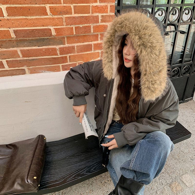 여성 겨울파카 숏 재킷