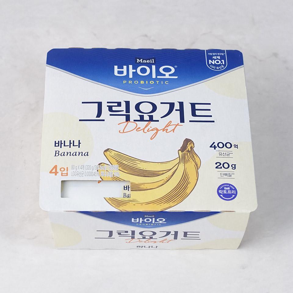 메가마트 매일 바이오 그릭 딜라이트 바나나 요거트 80gx4