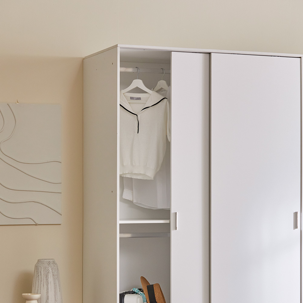 장인가구 나드 싱글 미니 슬림 600 2단서랍 키큰 옷장 오픈 행거형