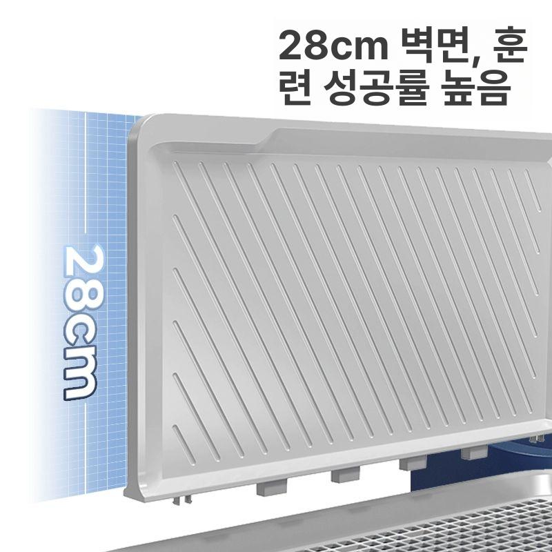 애견화장실 마킹 벽가림 칸막이 소형견 배변판 평판형 간편 강아지 반려견 애견배변판 가림막 블루 벽걸이형 대형 - 상세 이미지 4