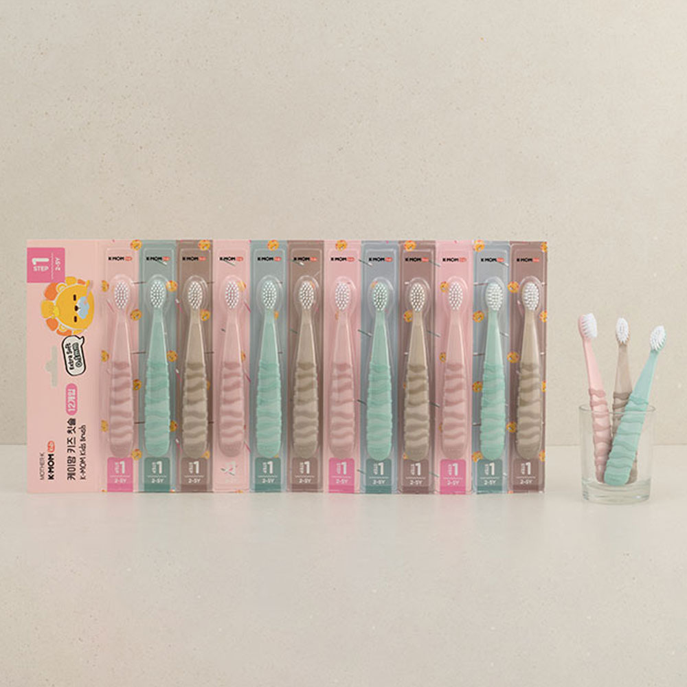 케이맘 키즈 칫솔 1단계 12P 어린이구강 어린이집준비 - 상품 이미지