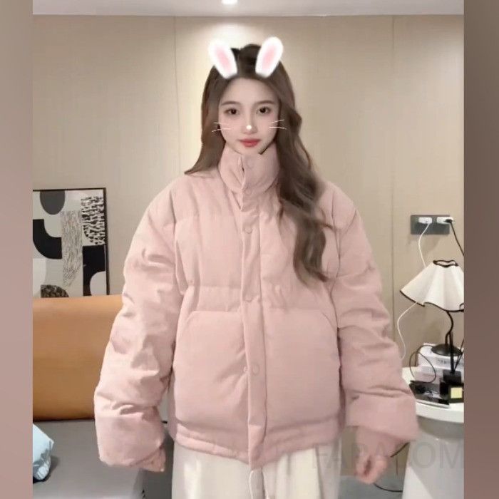 여성 겨울 코튼 다운 재킷 심플한 스타일 따뜻한 착용감 캐주얼 패션 점퍼 코트 패딩 외출용 아웃도어 활용도 높은 겨울패딩 - 상품 이미지