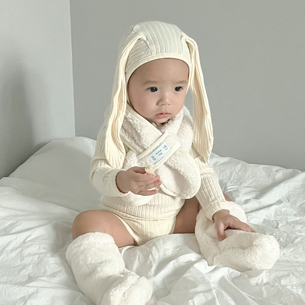 올포홈 포근 양털 아기 목도리 유아 넥워머 아동 머플러 겨울 끼우는목도리