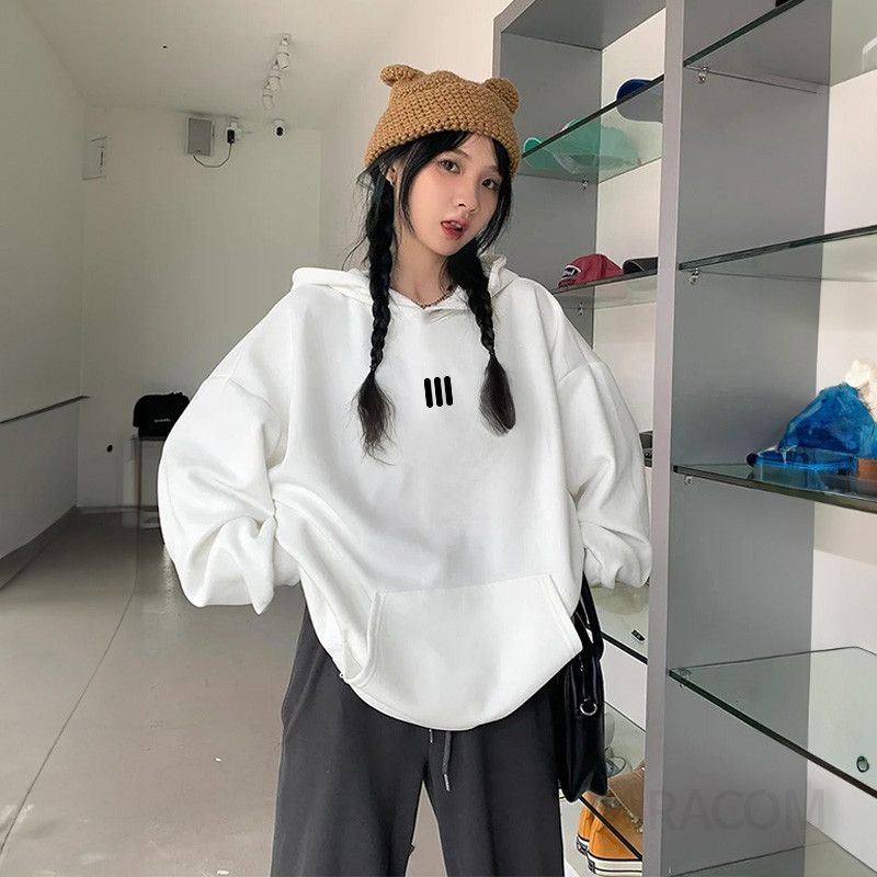여성 기모 후드티 가을 겨울용 따뜻한 플러스 벨벳 소재 스웨트셔츠 캐주얼 스타일 편안한 착용감 데일리룩에 적합한 이미지 6