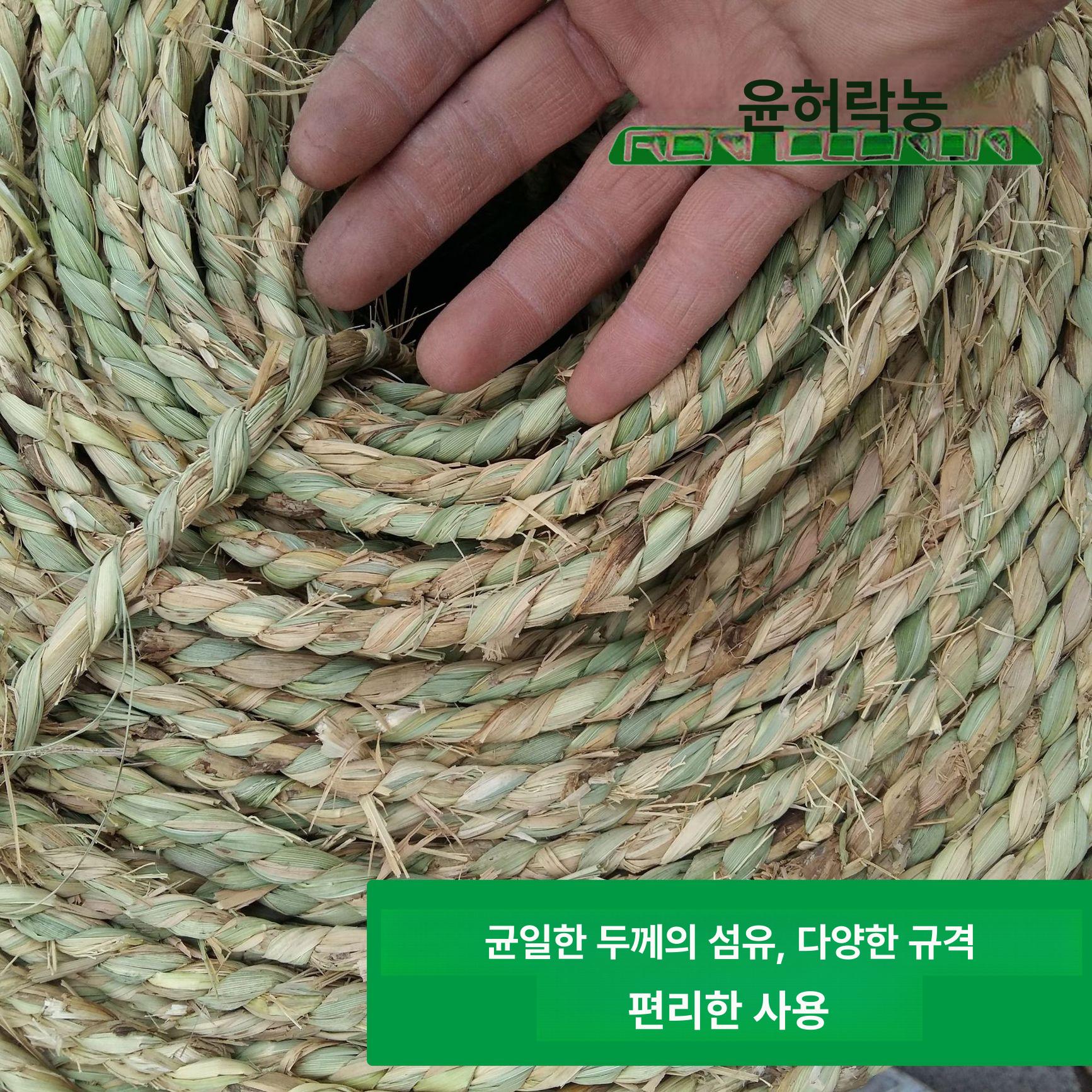볏짚 새끼줄 조경끈 짚공예 조경 밀짚 짚끈 보온 밧줄 월동 초가짚 나무보온재 건초줄 2.0cm 240m - 상세 이미지 5