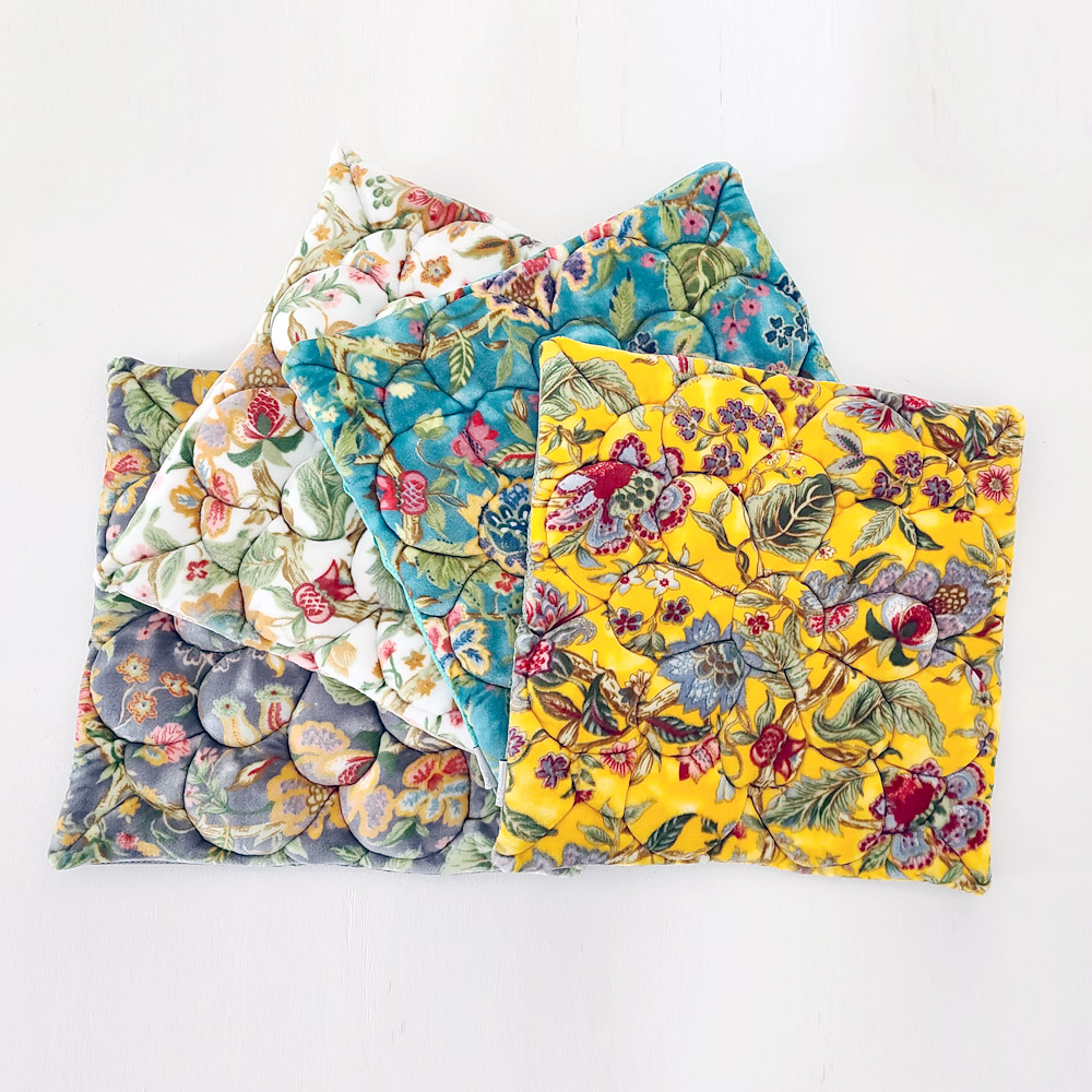 바세티 사계절 쿠션 극세사 블루, 1인용 원형