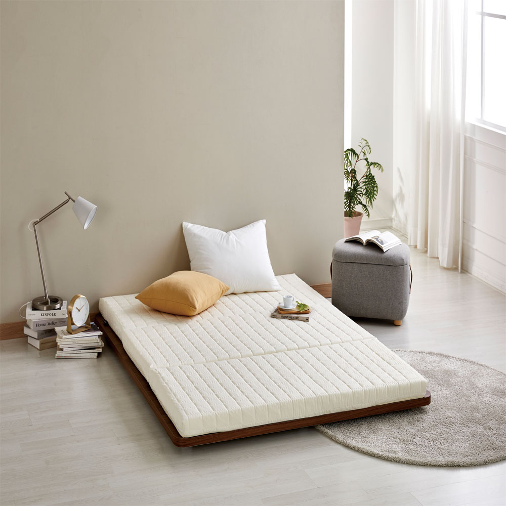 느루잠 3단 매트리스 프리미엄 매트 토퍼 코지아이보리 퀸 Q