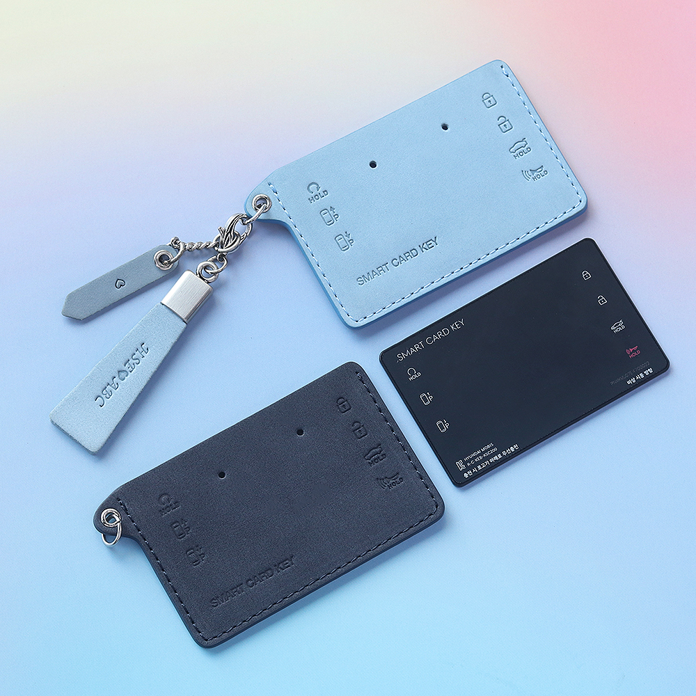 더뉴 아이오닉5 스마트 카드키 차 케이스 자동차 가죽 키홀더 현대 - 메인 이미지