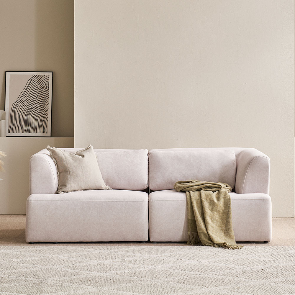 바스포르 몽글 아쿠아텍스 이지클린 조야 패브릭 3인 소파 기본형