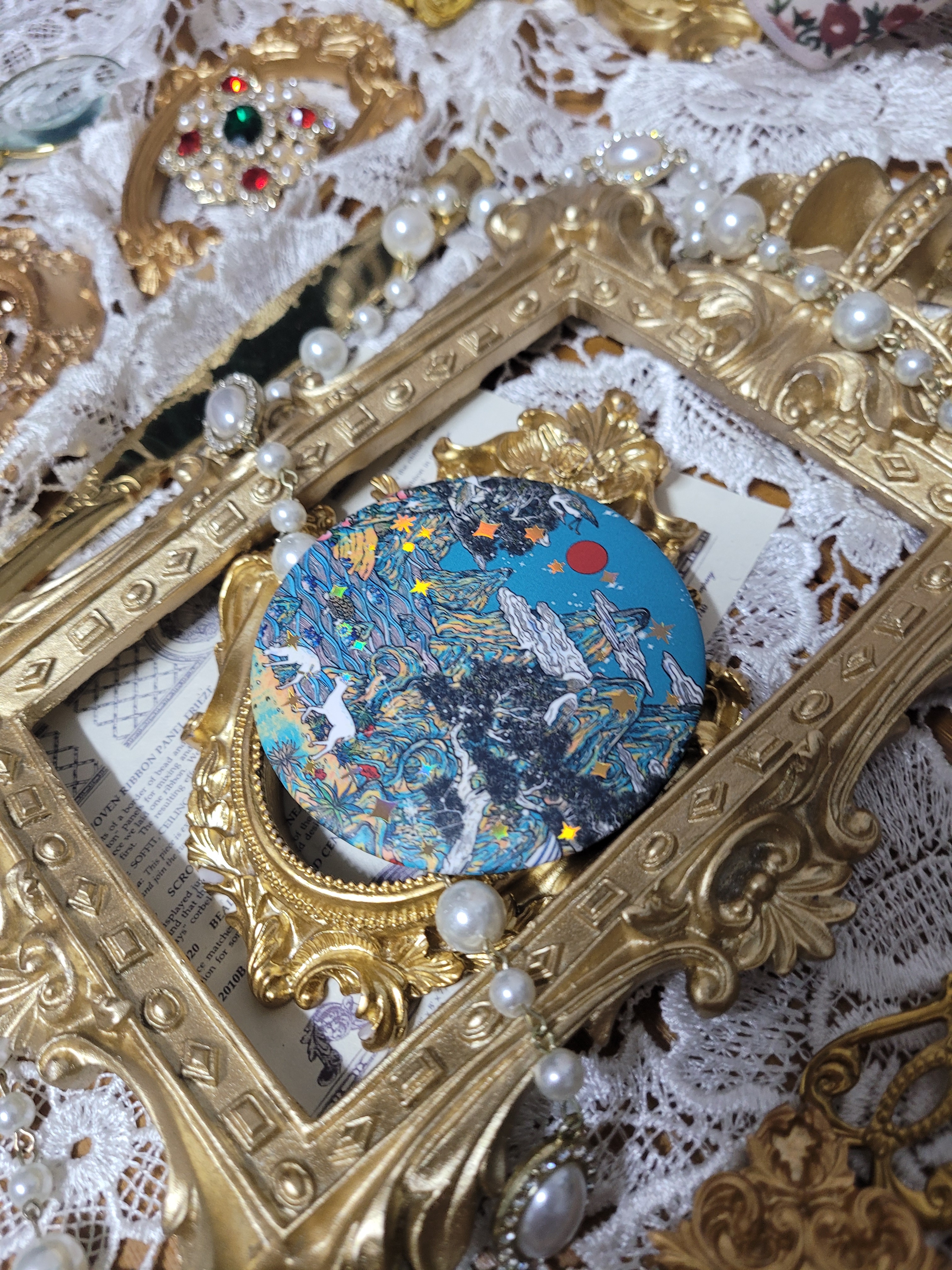 [신상]십장생도 박거울(제작중배송7일이상)