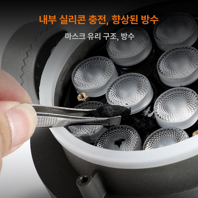LED 나무 조명 카페 펜션 바닥등 마당 라이트 투광등 12W 웜화이트2개중1개 암막 없음 - 상세 이미지 4