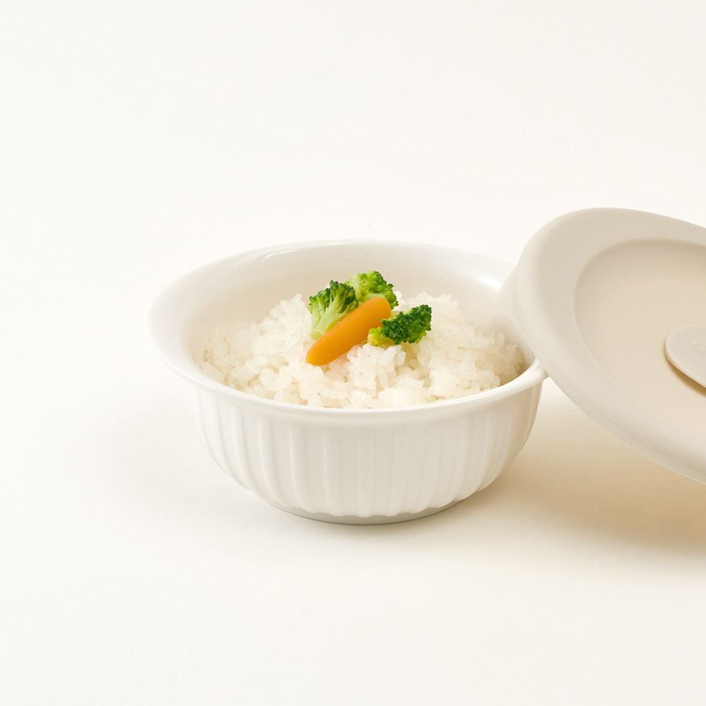 [N단독상품] 바로한끼 도자기 밥용기 아이보리 250ml 2P+355ml 2P 혼합세트