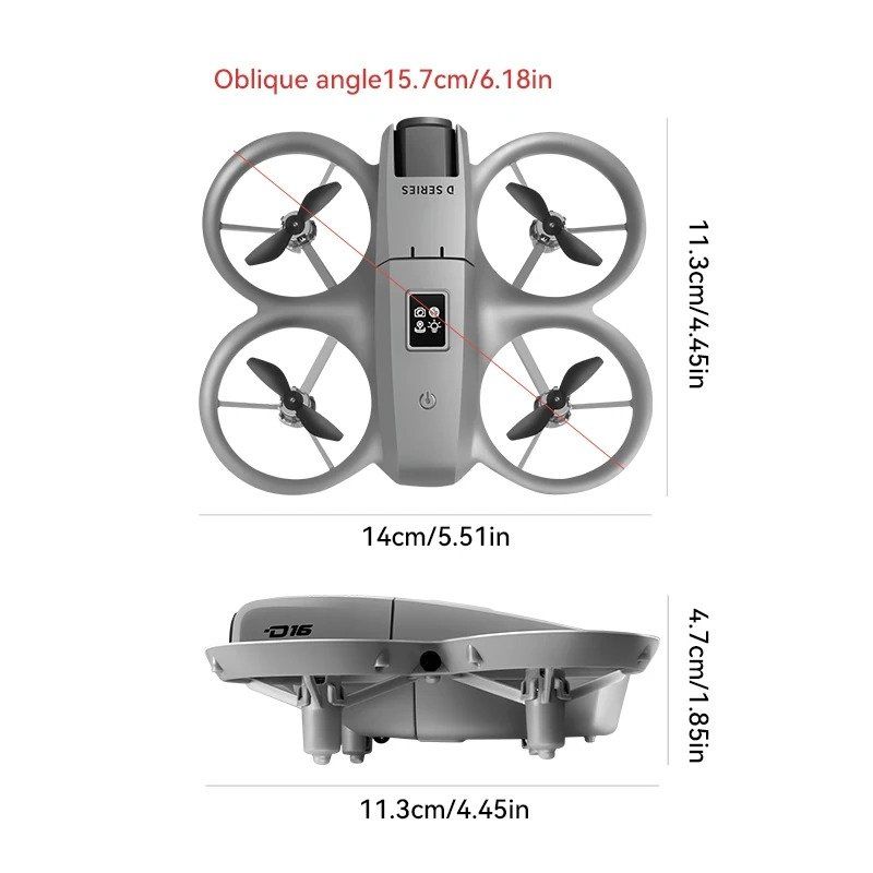 입문용 미니 드론 듀얼 카메라 8K 항공기 장애물 회피 UAV 고정 원격 제어 비행기 이미지 6
