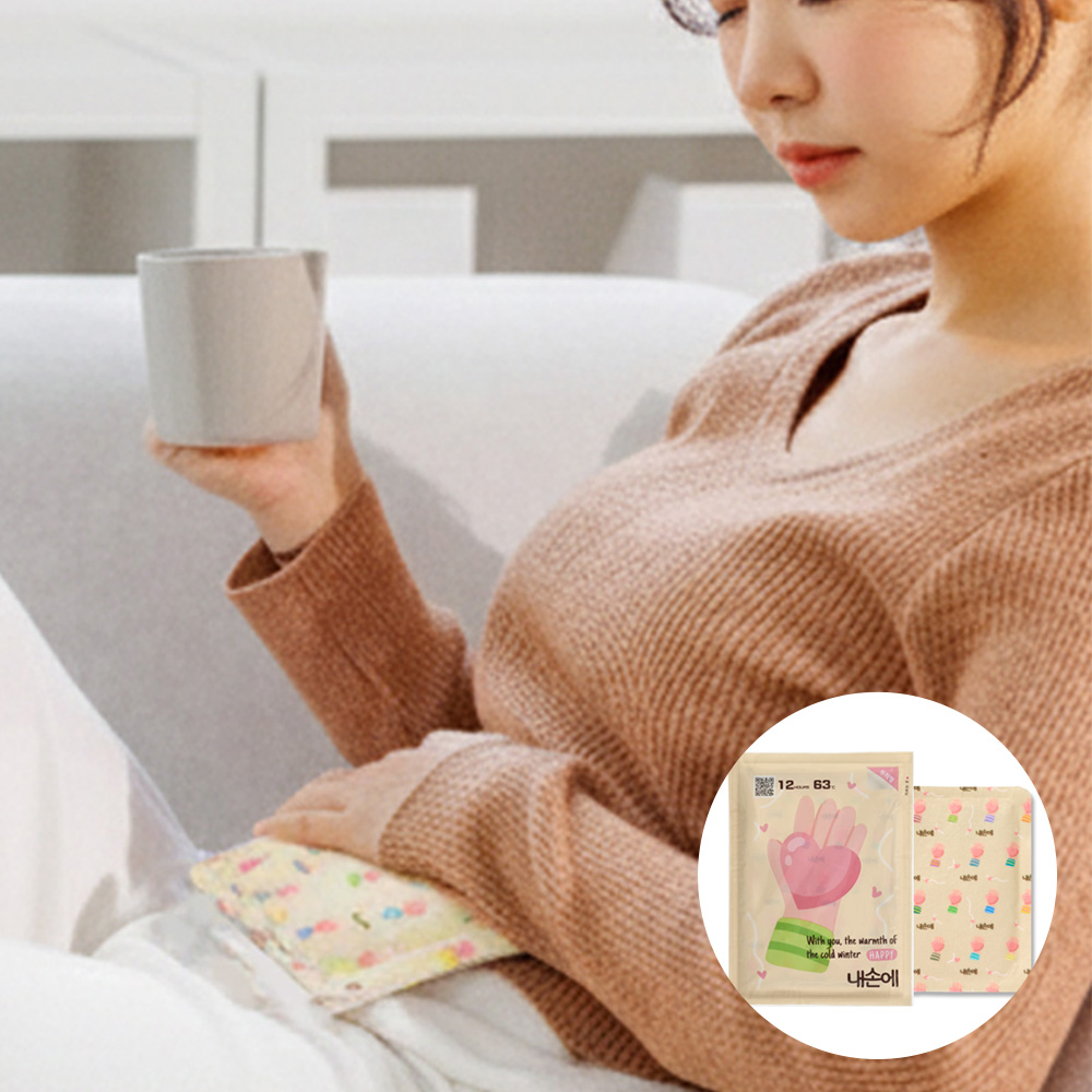 내손에 국내생산 캠핑용 부착형 찜질 핫팩 세트 (옷에 붙이는 손난로) 45g, 30개 - 메인 이미지