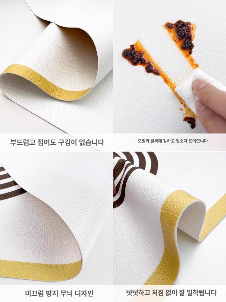테이블러너 식탁 체크 방수 식탁보 식탁러너 라이트그레이 스톱 30x60cm - 상세 이미지 3