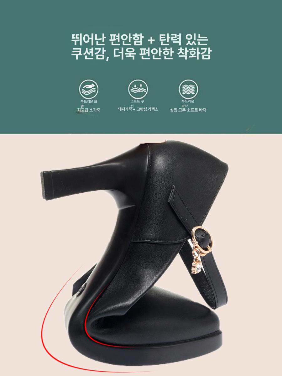 여성구두 댄스화 스포츠댄스 재즈 연습용 연습화 살사 토슈즈 댄스구두 댄스스포츠 탱고 살사화 화이트 5cm굽 34 - 상세 이미지 4