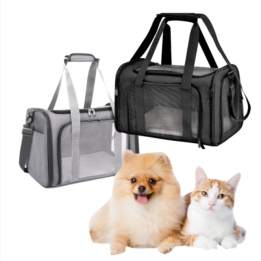 매쉬 강아지 이동 가방 고양이 기내용 비행기 캐리어 이동식 가방 - 상품 이미지