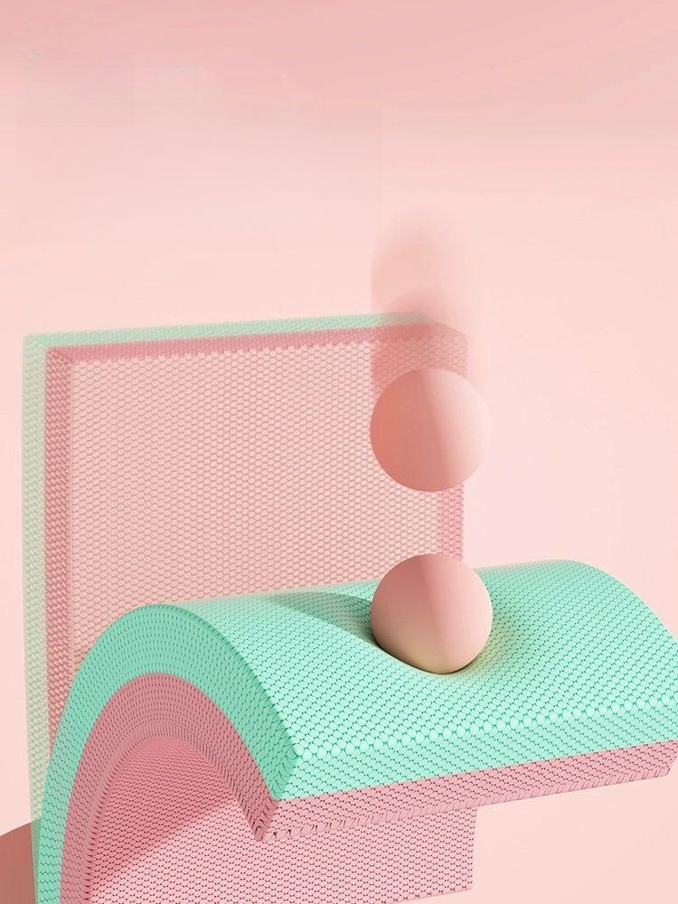 헬스 무릎 매트 요가 패드 보호 쿠션 운동 필라테스 체리블라썸핑크-중형 40x33x5cm 50x40cm 50mm - 상품 이미지