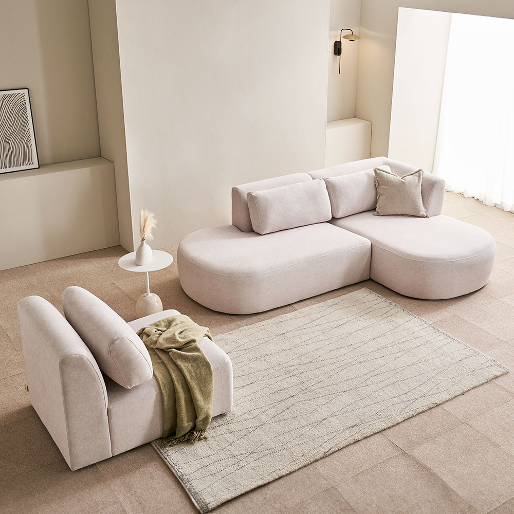 바스포르 몽글 아쿠아텍스 이지클린 조야 패브릭 3인 소파 기본형