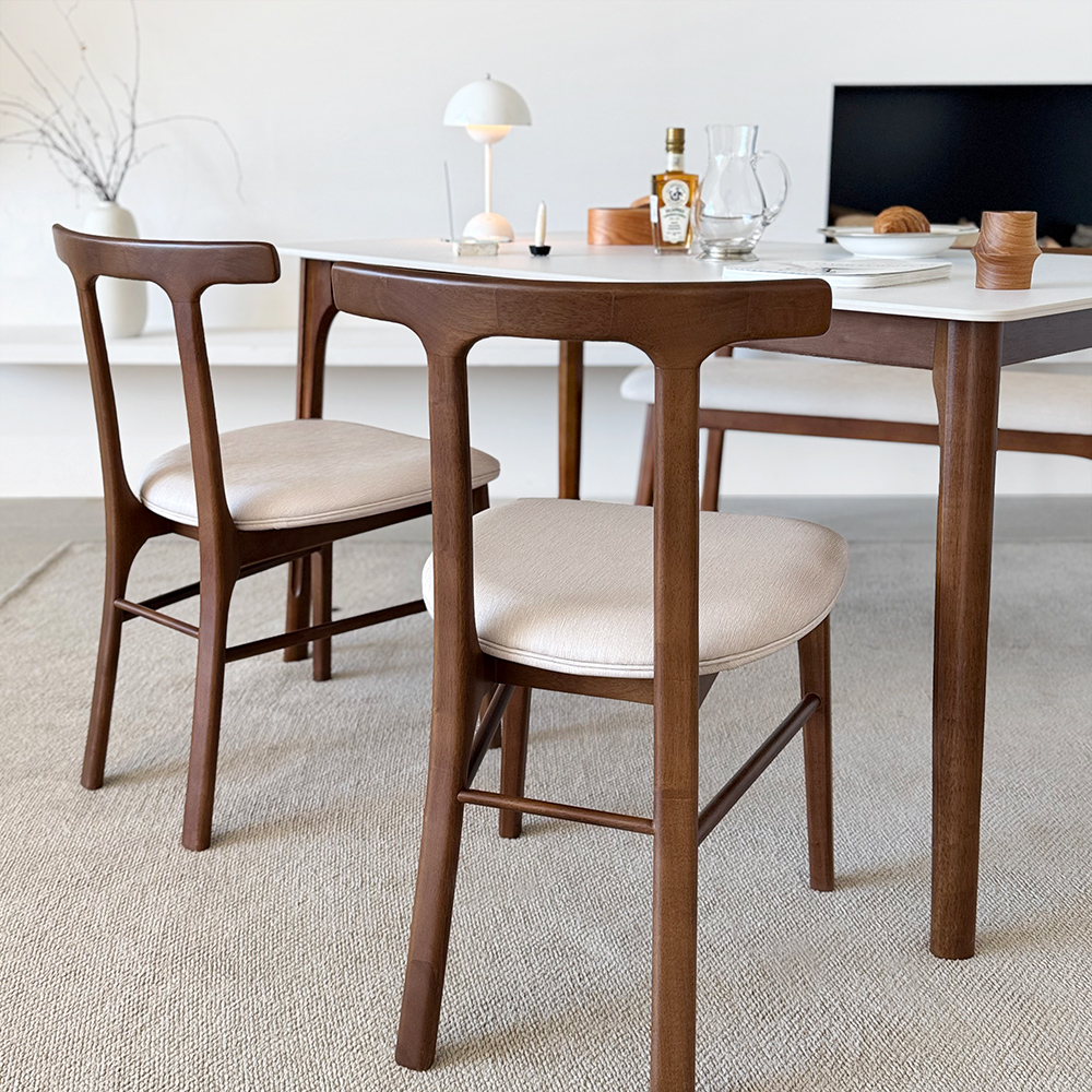 라라 6인용 원목 포세린 세라믹 식탁세트 식탁+의자3+벤치1, 1800mm, 퓨어화이트