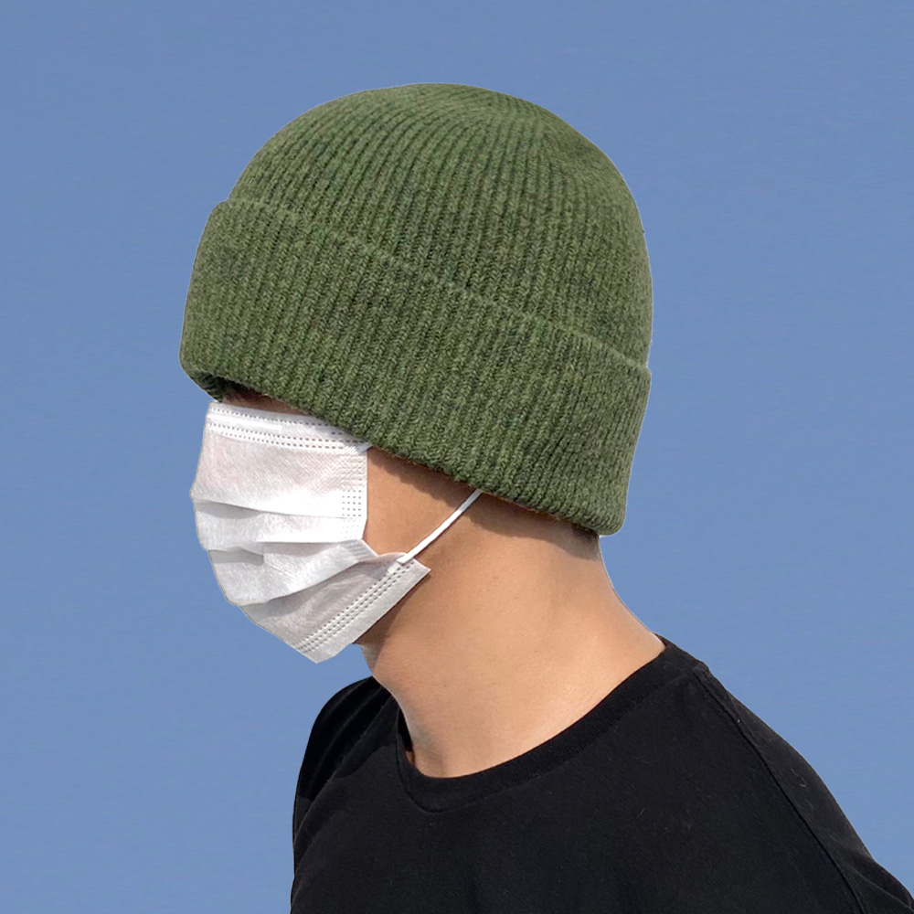 64cm 울 80% 빅사이즈 숏비니 대두 큰 모자 니트 남자 여자 겨울 무지 골지