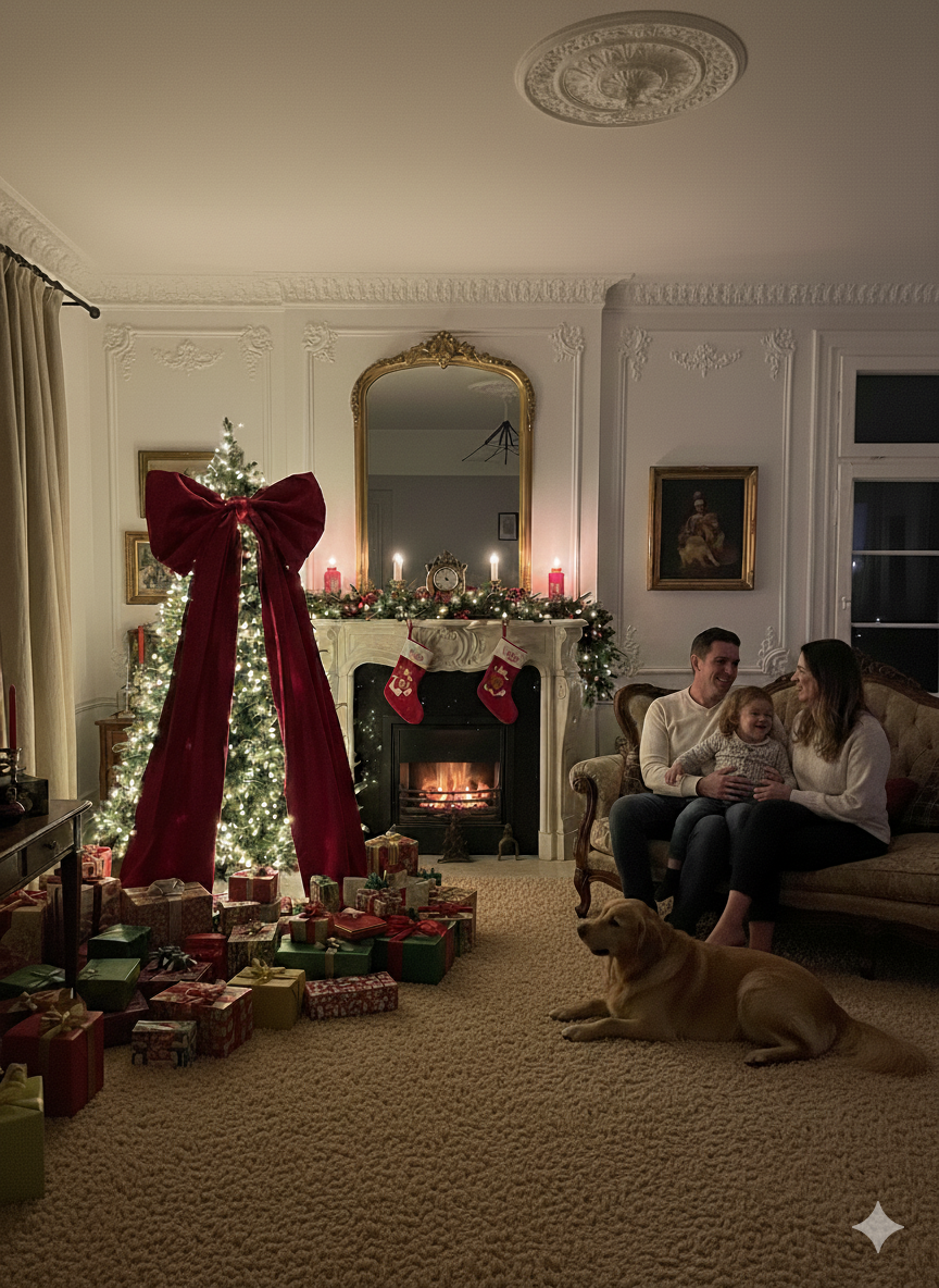 매료 크리스마스 대형 새틴 리본 고급 트리 PE 전나무 가정용 150 상세 이미지 3