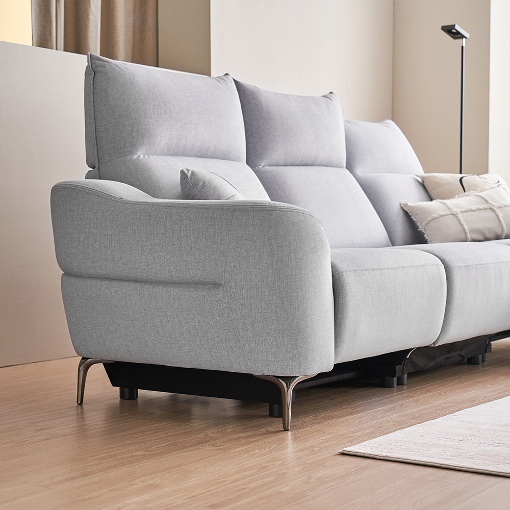 장인가구 오실리아 4인용 양방향 전동 리클라이너 패브릭 소파