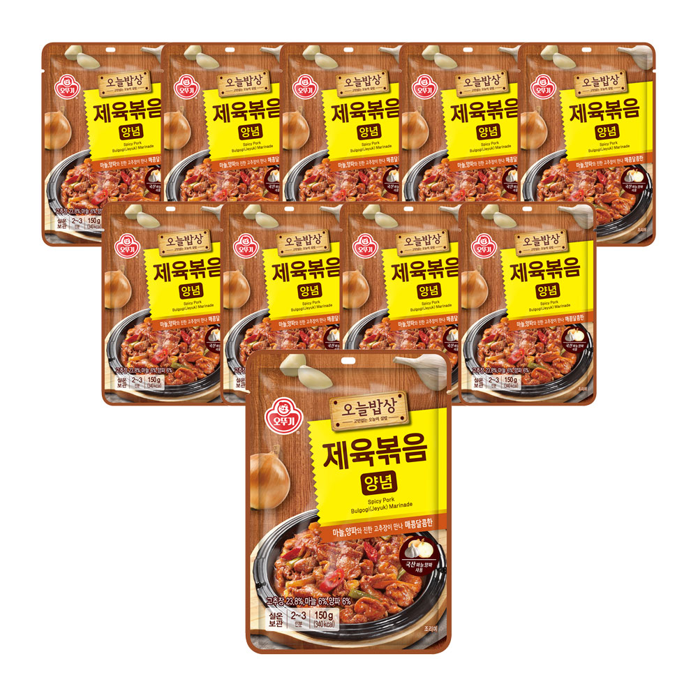 오뚜기 오늘밥상 제육볶음양념 150g, 10개 - 상품 이미지