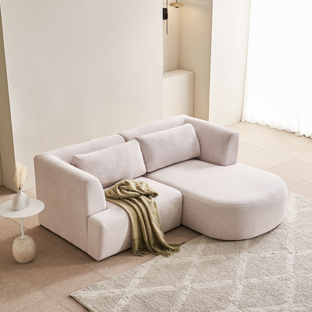 바스포르 몽글 아쿠아텍스 이지클린 조야 패브릭 코너 3인 소파 카우치형