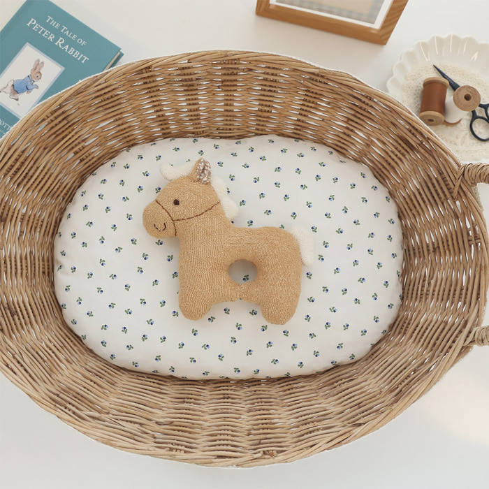 오가닉 아기 말 포니 딸랑이 애착 인형 만들기 임산부 태교바느질 아기용품 DIY