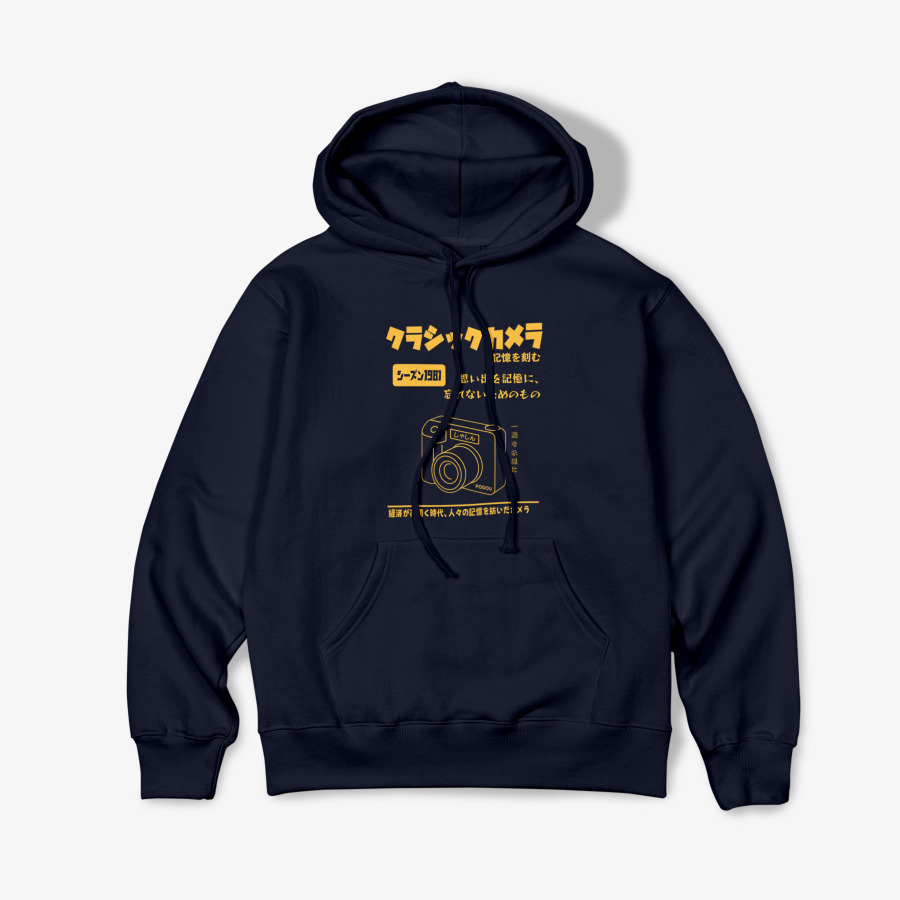 포도우 클래식 카메라 굿즈 두꺼운 두터운 후드티 디지털 쇼와 버블 시대 일본어레터링1981 - 상품 이미지
