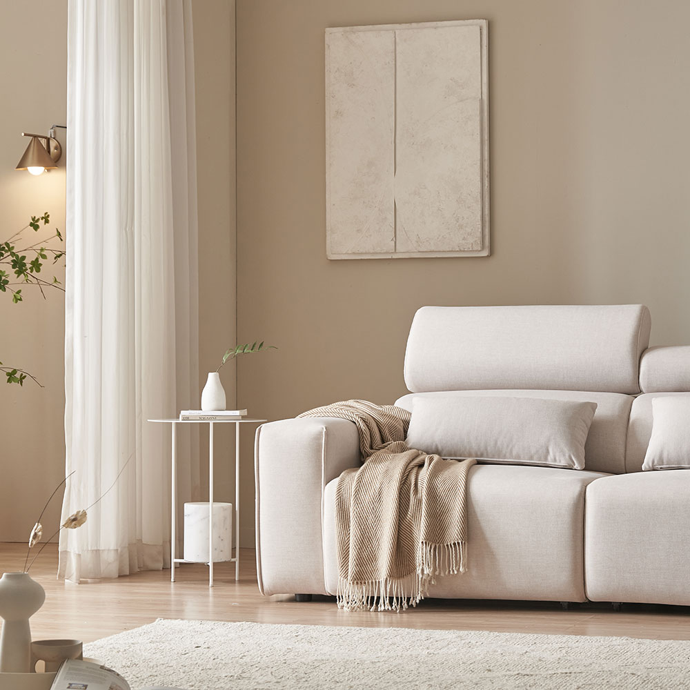 장인가구 조디 제로월 4인용 모션 전동 슬라이딩 슬라이드 무빙 가죽 리클라이너 확장형 소파