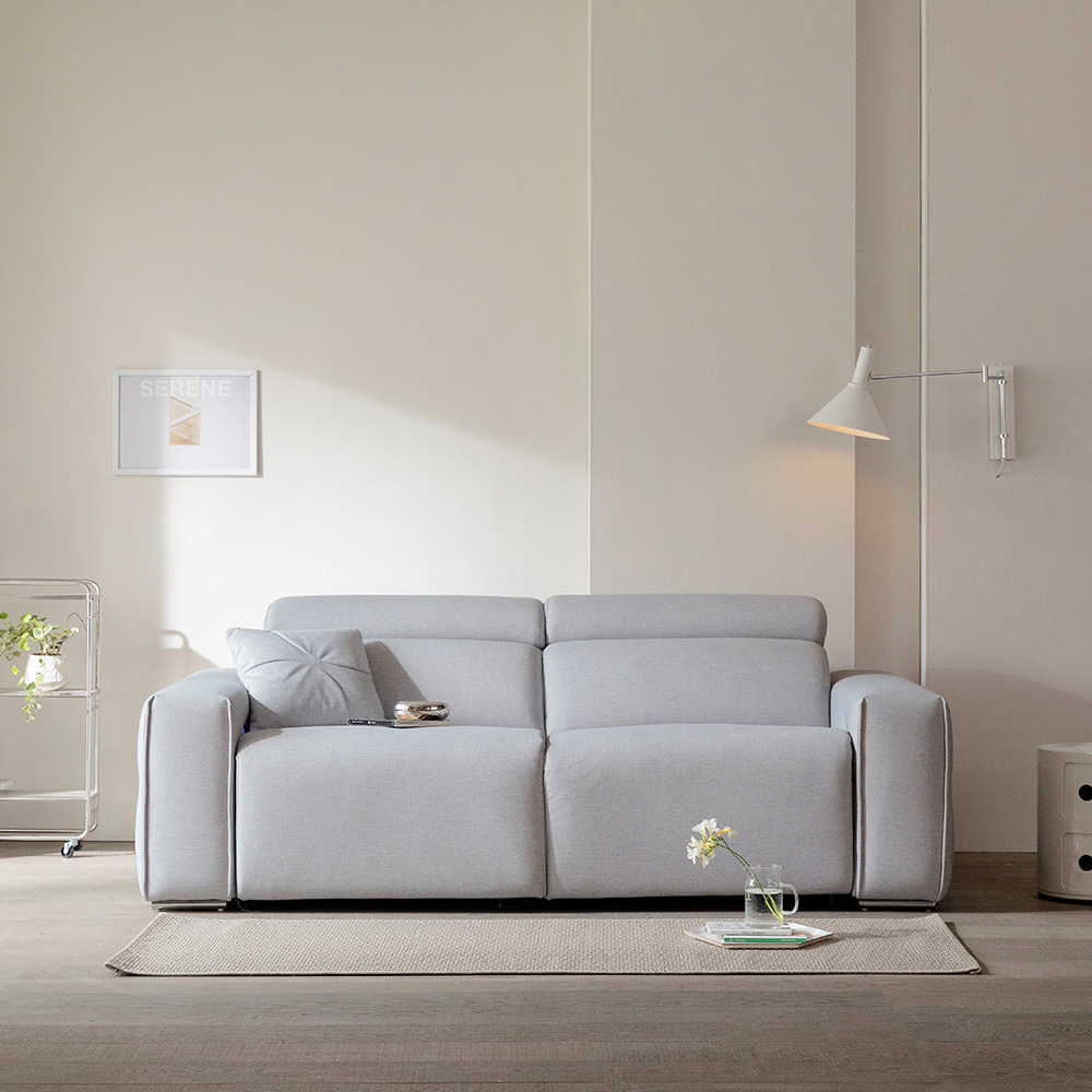 장인가구 조디 4인용 제로월 양방향 USB 모션 전동 리클라이너 패브릭 소파