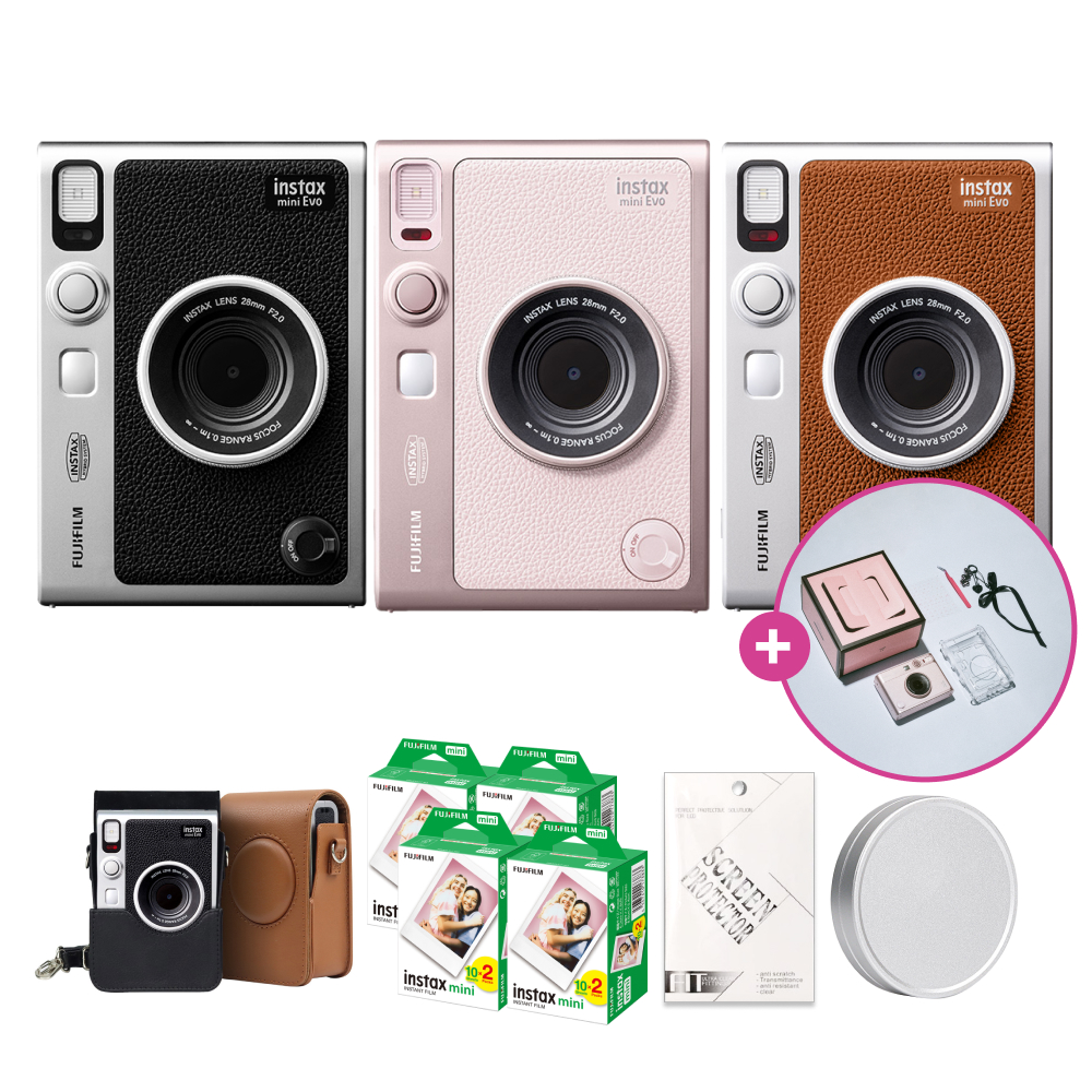 인스탁스 미니에보 EVO 하이브리드 카메라+전용케이스+필름80장+선물SET