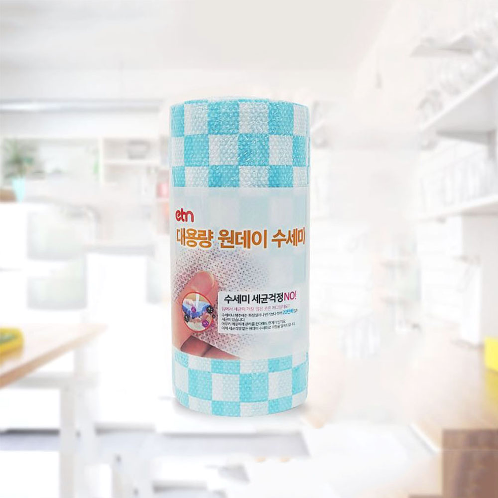 대용량 주방 롤수세미 60매 초극세사 일회용 설거지 행주 - 상품 이미지