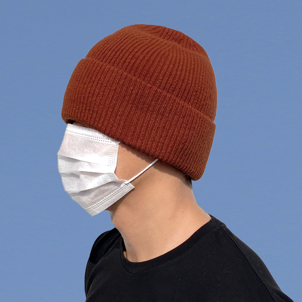 64cm 울 80% 빅사이즈 숏비니 대두 큰 모자 니트 남자 여자 겨울 무지 골지