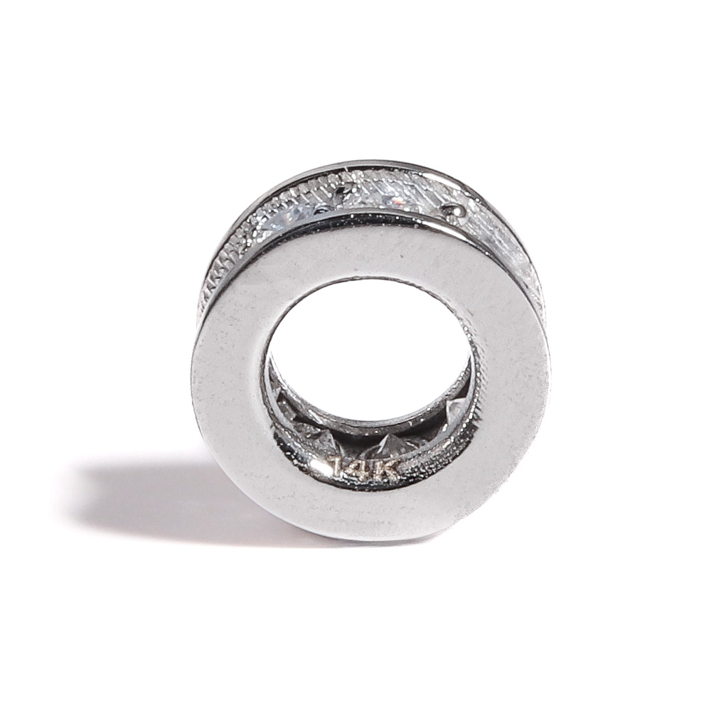 2.5mm 랩 다이아 아모르 원형 링 펜던트 원통 메달 이미지 6