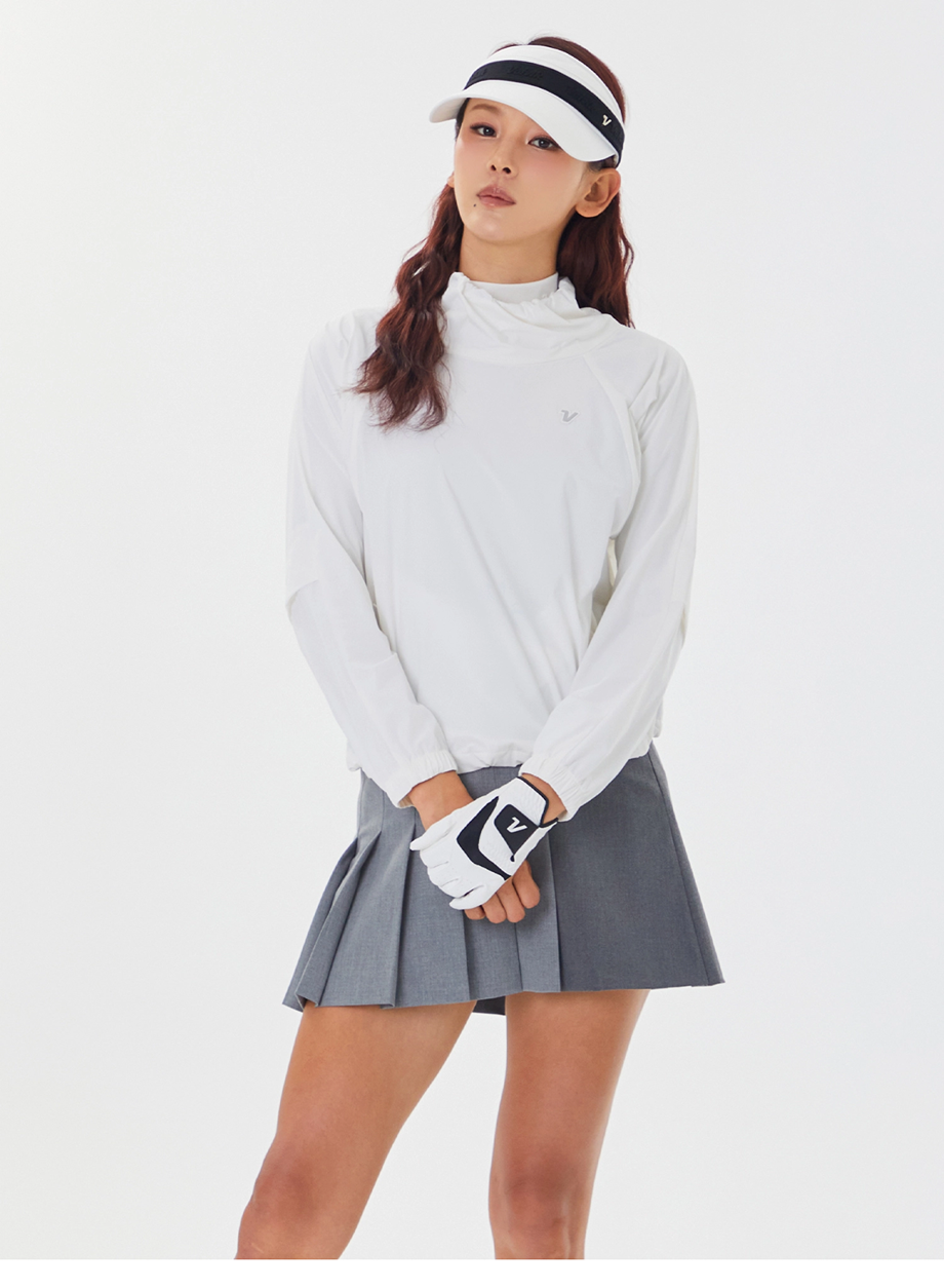 볼빅 골프웨어 여성골프웨어 여성 골프 점퍼 져지 배색 아노락 긴팔 간절기 티셔츠 상의 VLWBP901 - 상세 이미지 2