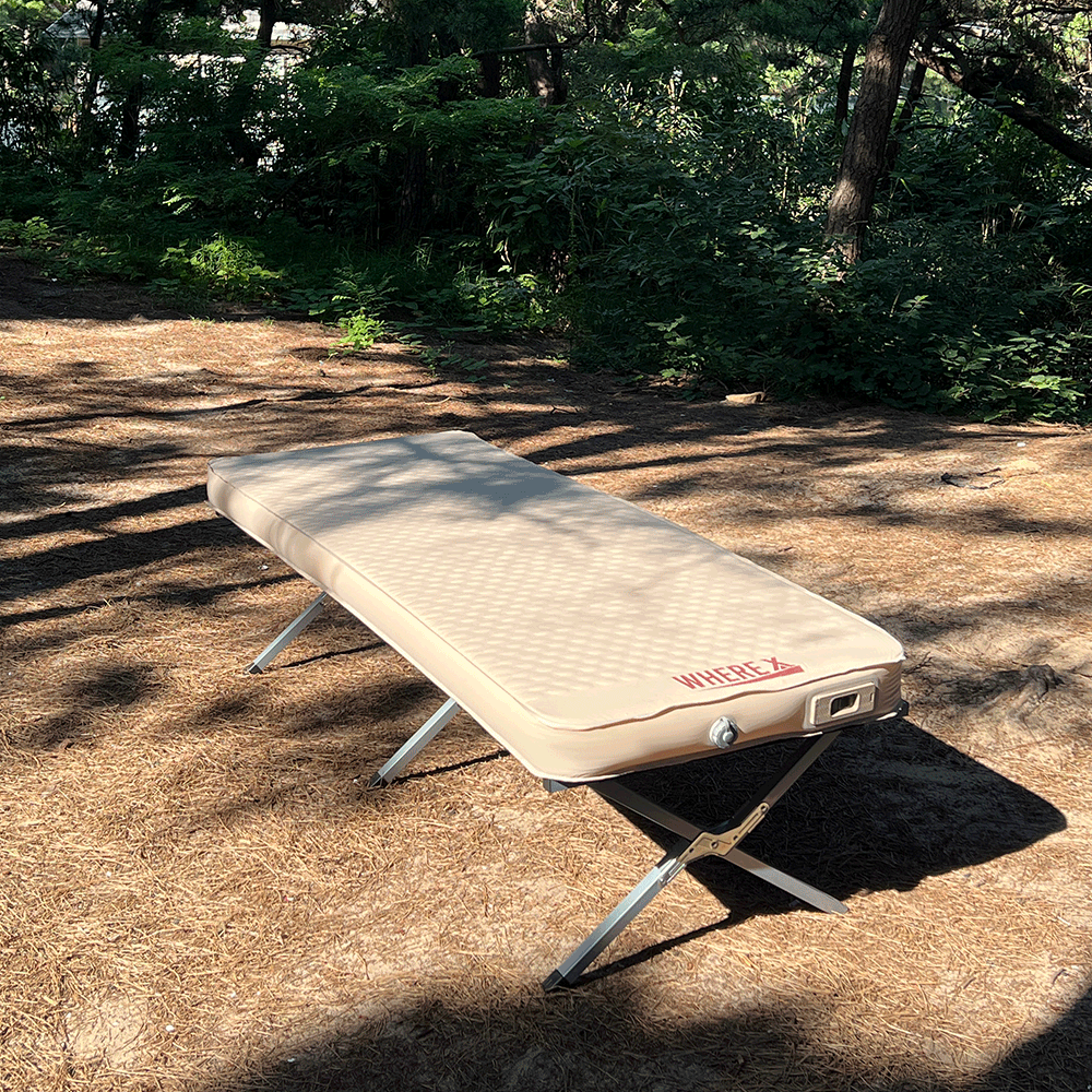 웨어엑스 에어컴팩트 자충매트 펌프 내장형 10T 더블