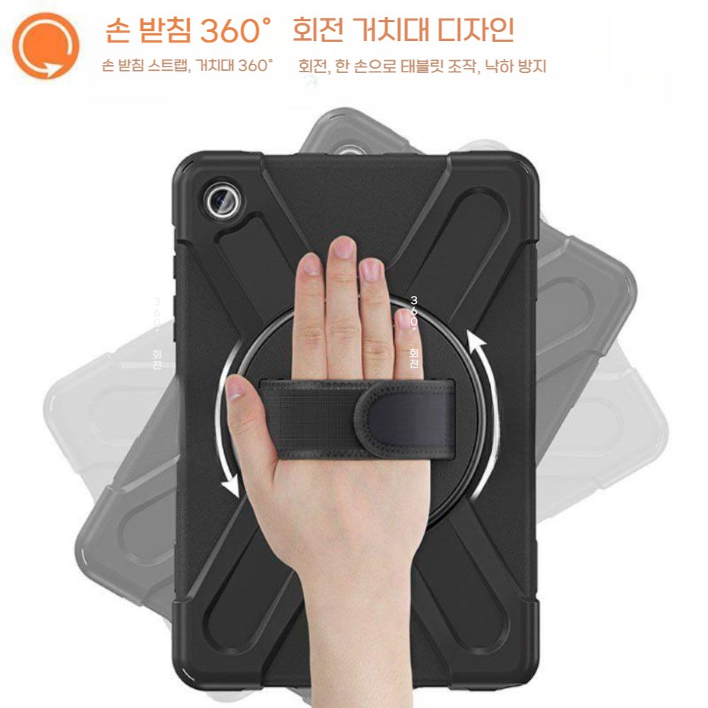 갤럭시탭 s11 울트라 케이스 그립 밴드 스트랩 회전 거치대 아웃도어 실리콘 커버 스트랩 - 상세 이미지 2