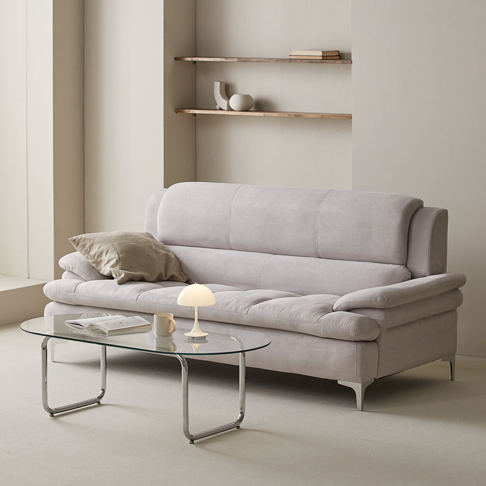 장인가구 콤마 푹신한 아쿠아 패브릭 좌식 예쁜 거실 카페 미니 소파 2인