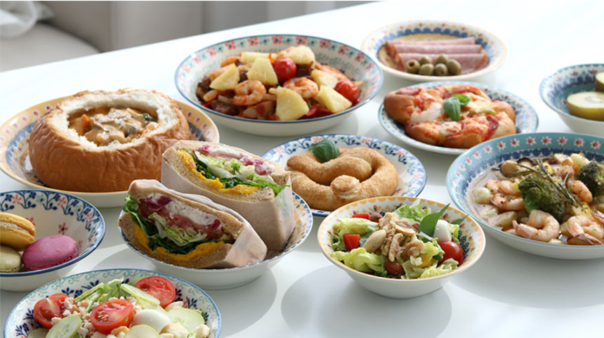 티니 플라워 빈티지 크림 디저트볼 일본 도자기 식기 - 상세 이미지 4