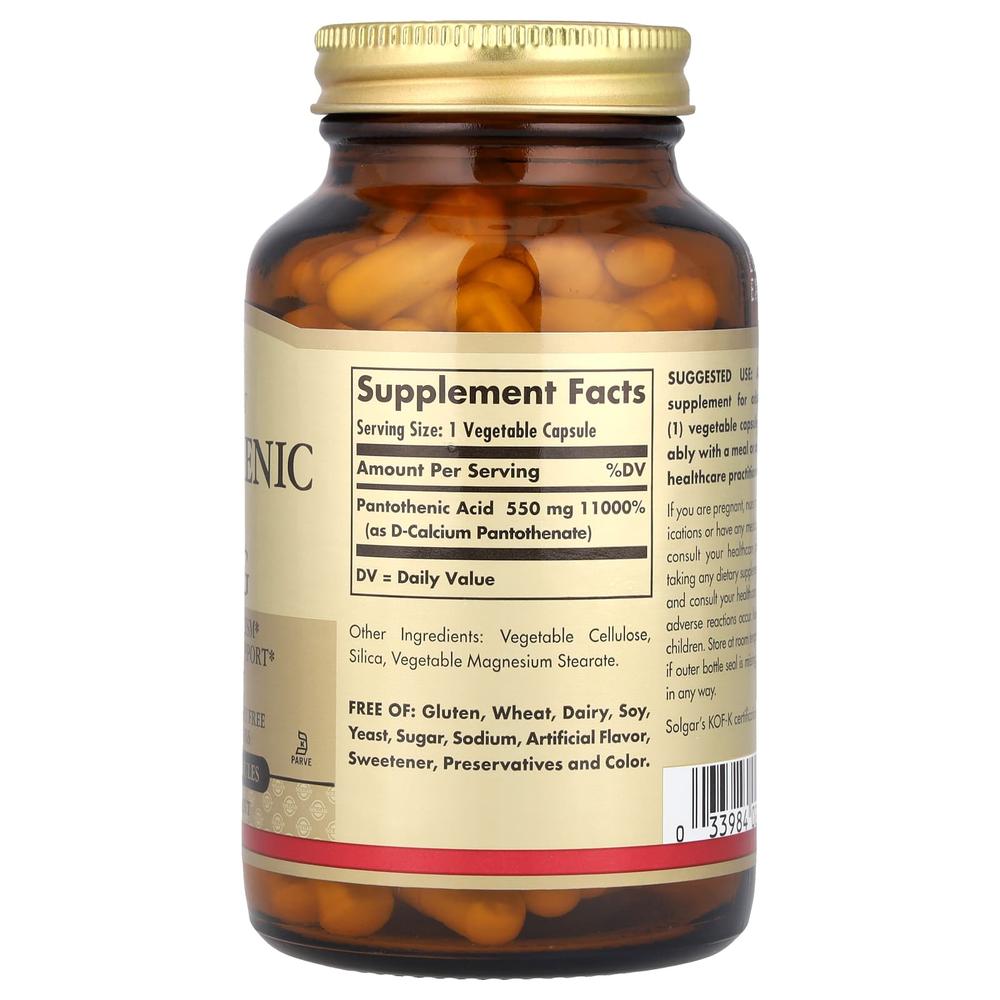 솔가 판토텐산 550mg 비타민 B5 100정 - 상세 이미지 2
