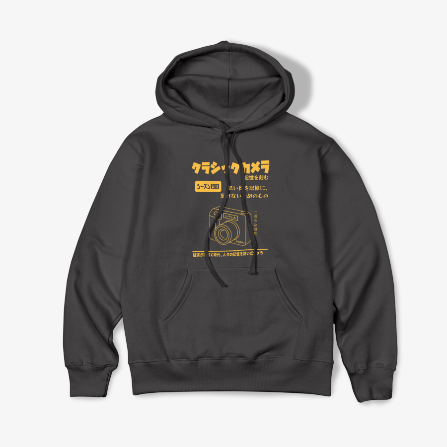 포도우 클래식 카메라 굿즈 두꺼운 두터운 후드티 디지털 쇼와 버블 시대 일본어레터링1981 - 상세 이미지 5